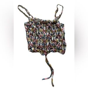 Urban Outfitters Multicolor Smocked Crop Top